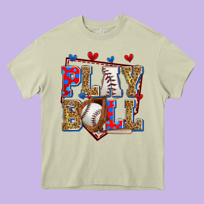 Play Ball Baseball Heavy Core Tee Designed By Zillion Design Studio
