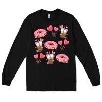 Black valentines day doodles Long Sleeve Tee - MaliasSmallBusiness