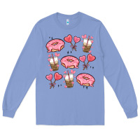 Colony Blue valentines day doodles Long Sleeve Tee - MaliasSmallBusiness