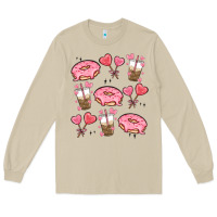 Mushroom valentines day doodles Long Sleeve Tee - MaliasSmallBusiness