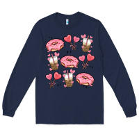Navy valentines day doodles Long Sleeve Tee - MaliasSmallBusiness