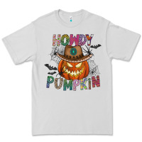 Dove Grey howdy pumpkin Premium Tee - CowhideDigitalArt