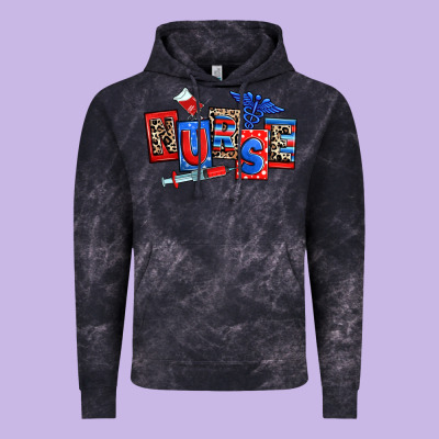 Usa Nurse Vintage Hoodie Designed By Ranaportraitstore