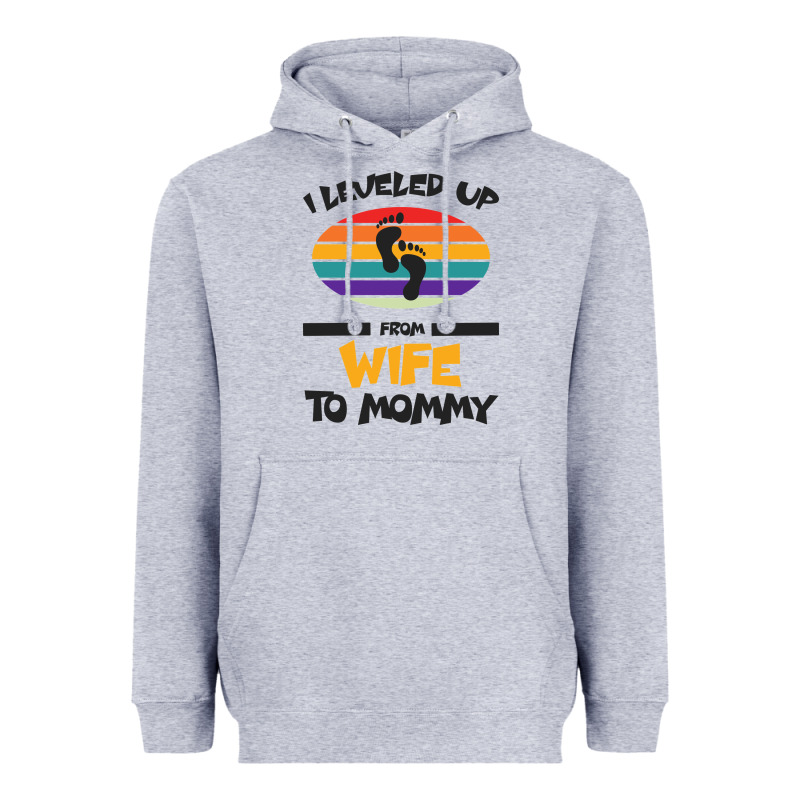 I Leveled Up From Wife To Mommy Heavyweight Hoodie by Bettercallsaul | Teevron
