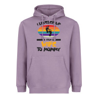 Lavender I Leveled Up From Wife To Mommy Heavyweight Hoodie - Bettercallsaul