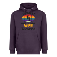 Plum I Leveled Up From Wife To Mommy Heavyweight Hoodie - Bettercallsaul
