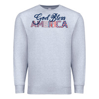 Heather Grey God Bless America Premium Sweatshirt - Bettercallsaul