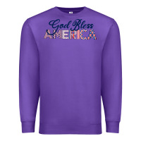 Purple God Bless America Premium Sweatshirt - Bettercallsaul