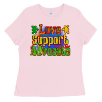 Bubblegum Pink love support advocate Ladies Tee - Zillion Design Studio