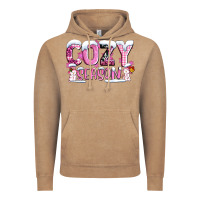 Vintage Coffee pink cozy season with snowman ado Vintage Hoodie - AdoDesignShop