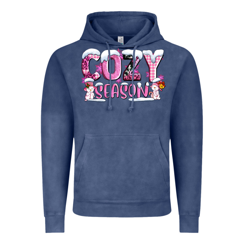 Pink Cozy Season With Snowman Ado Vintage Hoodie by AdoDesignShop | Teevron