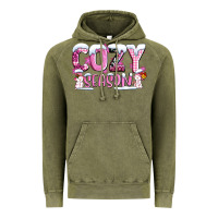 Vintage Olive pink cozy season with snowman ado Vintage Hoodie - AdoDesignShop