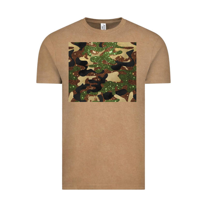 Camouflage Glitter Vintage Tee by BarkalooDesign | Teevron