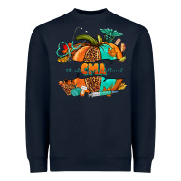 Navy cma pumpkin nurse Heavyweight Sweatshirt - NancyCooperArtShop