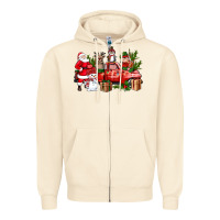 Sandshell Santa Snowman Reindeer Penguin Elf Christmas Truck Zipper Hoodie - BundleAndBundleShop