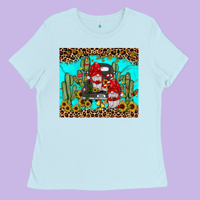 Truck Gnome Cactus Ladies Tee Designed By Jahusdesignshop