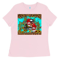 Bubblegum Pink truck gnome cactus Ladies Tee - JahusDesignShop