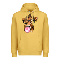 Antique Gold Cow Lick with Leopard Bandana Premium Hoodie - texasbilliewilder