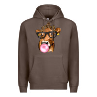 Coffee Cow Lick with Leopard Bandana Premium Hoodie - texasbilliewilder