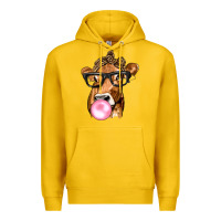 Lemon Cow Lick with Leopard Bandana Premium Hoodie - texasbilliewilder