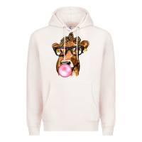 Pale Pink Cow Lick with Leopard Bandana Premium Hoodie - texasbilliewilder