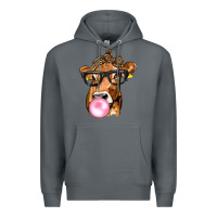 Rock Cow Lick with Leopard Bandana Premium Hoodie - texasbilliewilder