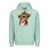 Cow Lick With Leopard Bandana Premium Hoodie | Teevron