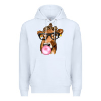 White Cow Lick with Leopard Bandana Premium Hoodie - texasbilliewilder