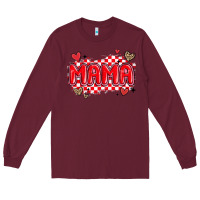 Burgundy valentine mama Long Sleeve Tee - MaliasSmallBusiness