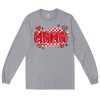 Heather Grey valentine mama Long Sleeve Tee - MaliasSmallBusiness