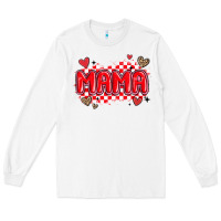 White valentine mama Long Sleeve Tee - MaliasSmallBusiness
