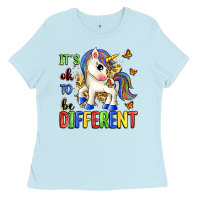 Baby Blue it's ok to be different Ladies Tee - Zillion Design Studio