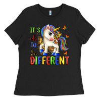 Black it's ok to be different Ladies Tee - Zillion Design Studio