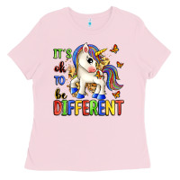 Bubblegum Pink it's ok to be different Ladies Tee - Zillion Design Studio