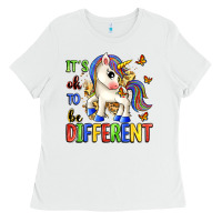 White it's ok to be different Ladies Tee - Zillion Design Studio