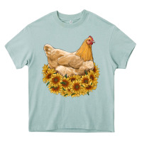 Arona chicken with sunflowers Heavy Core Tee - RanaPortraitStore