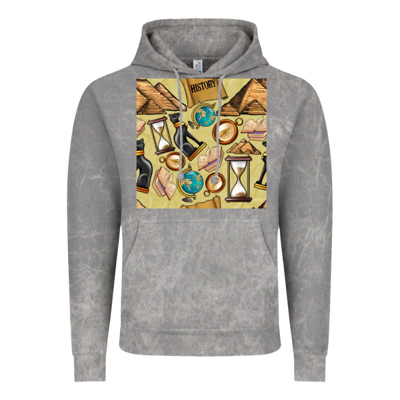 History Seamless Pattern Vintage Hoodie by BundleAndBundleShop | Teevron