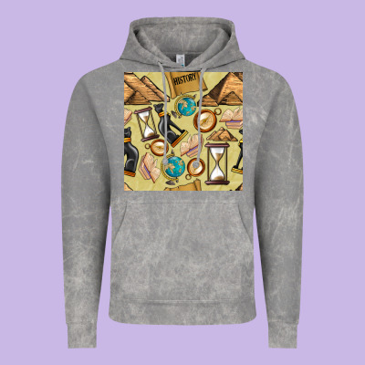 History Seamless Pattern Vintage Hoodie Designed By Bundleandbundleshop