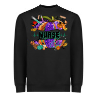 Black halloween nurse pumpkin Heavyweight Sweatshirt - NancyCooperArtShop