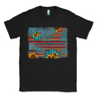 Black sunflower gemstone serape background Classic Tee - AdoDesignShop