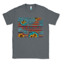 Charcoal Heather sunflower gemstone serape background Classic Tee - AdoDesignShop