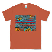Copper sunflower gemstone serape background Classic Tee - AdoDesignShop