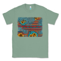 Sage sunflower gemstone serape background Classic Tee - AdoDesignShop