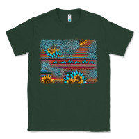 Sports Green sunflower gemstone serape background Classic Tee - AdoDesignShop