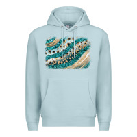 Blue Mist turquoise glitter background Premium Hoodie - JahusDesignShop