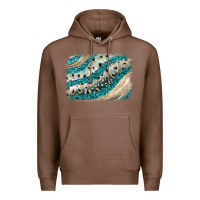 Chestnut turquoise glitter background Premium Hoodie - JahusDesignShop