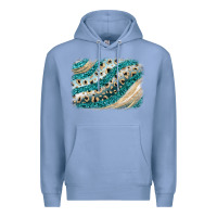 Colony Blue turquoise glitter background Premium Hoodie - JahusDesignShop