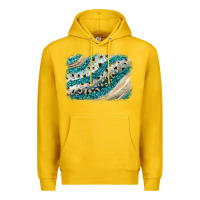 Lemon turquoise glitter background Premium Hoodie - JahusDesignShop