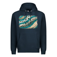 Navy turquoise glitter background Premium Hoodie - JahusDesignShop