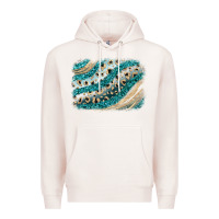 Pale Pink turquoise glitter background Premium Hoodie - JahusDesignShop